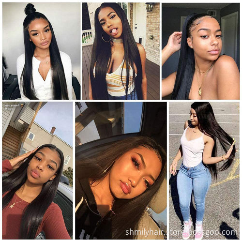 Shmily Wholesale price 4X4 U Shape Lace front Wigs Straight body wave kinky curl Brazilian Human hair Lace For Black Women